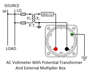 AC Voltmeter w/PT and Ex Mult Box